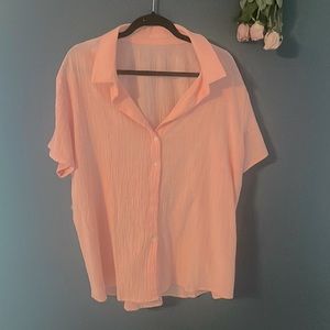 Pink collard blouse